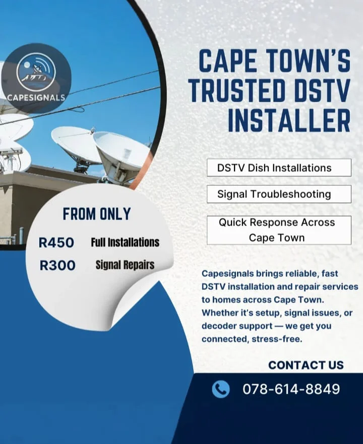 Capesignals DStv installation offer: full installations from R450, signal repairs from R300